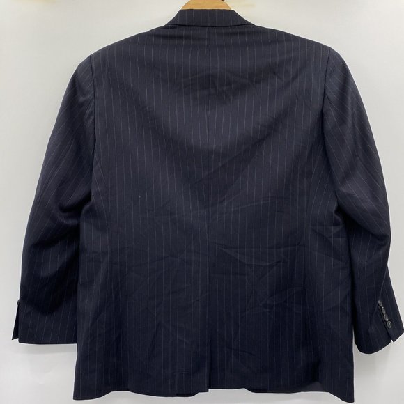 Lauren Ralph Lauren Men's 46 Wool Black Striped Blazer Sport Coat‎ - Picture 2 of 6